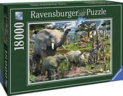 Ravensburger Puzzle Zvířata u zdroje vody 18000 dílků