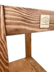 MeowBaby® Montessori učební věž z přírodního dřeva Kuchyňský pomocník pro batolata Waldorf Pikler Vyrobeno v EU Tmavě hnědá barva