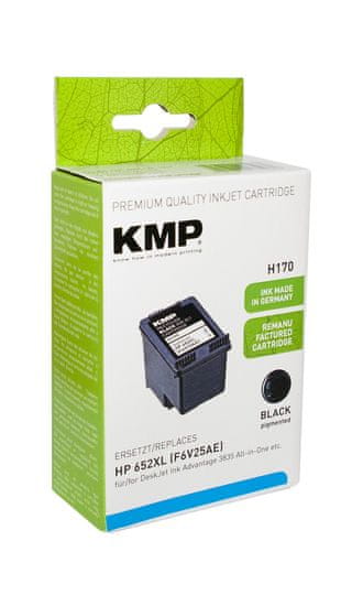KMP HP 652 XXL (HP F6V25, HP F6V25AE) černý inkoust pro tiskárny HP