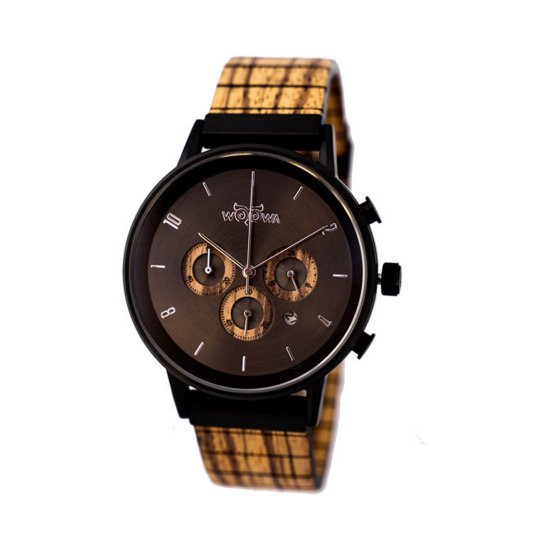 Woowa Dřevěné hodinky Bert Zebrano