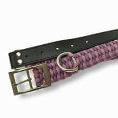 Obojek pro psa z paracordu TRILOBIT fialový, obvod krku 51 - 61cm 