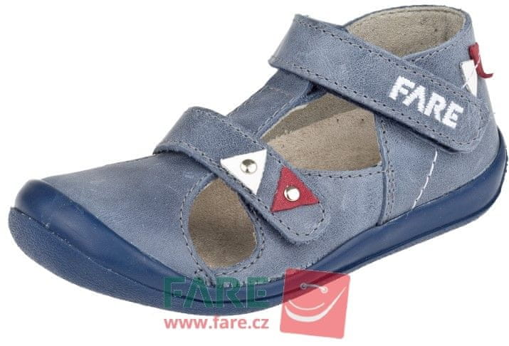 Fare dívčí kožené sandály 868101 modrá 26