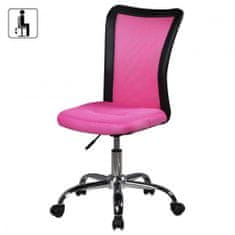 Bruxxi Dětská kancelářská židle Lucas, síťovina, růžová