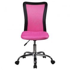 Bruxxi Dětská kancelářská židle Lucas, síťovina, růžová