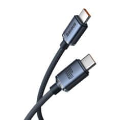 BASEUS Crystal Shine kabel USB-C / USB-C 5A 100W 1.2m, černý