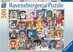 Ravensburger Puzzle Abeceda ve tvářích 500 dílků