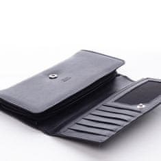 Delami Dámská kožená € peněženka DELAMI, Luxury BLACK