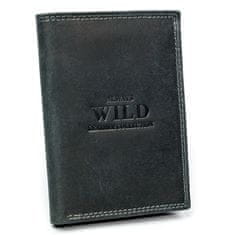 Always Wild Pánská klasická peněženka z kůže AMADEI, černá