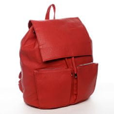 DIANA & CO Designový dámský koženkový batoh Ilijana, červená