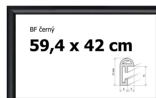 BFHM Plastový rám 59,4x42cm A2 - černý