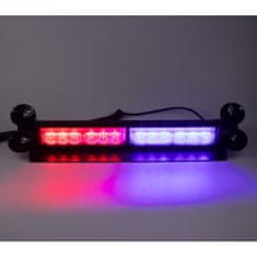 Stualarm PREDATOR LED vnitřní, 12x3W, 12-24V, modro-červený, 353mm, ECE R10 (kf752blre)