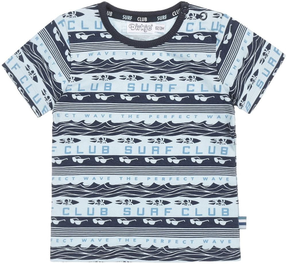 Dirkje chlapecké vzorované tričko - Surf Club XD0225A modrá 86