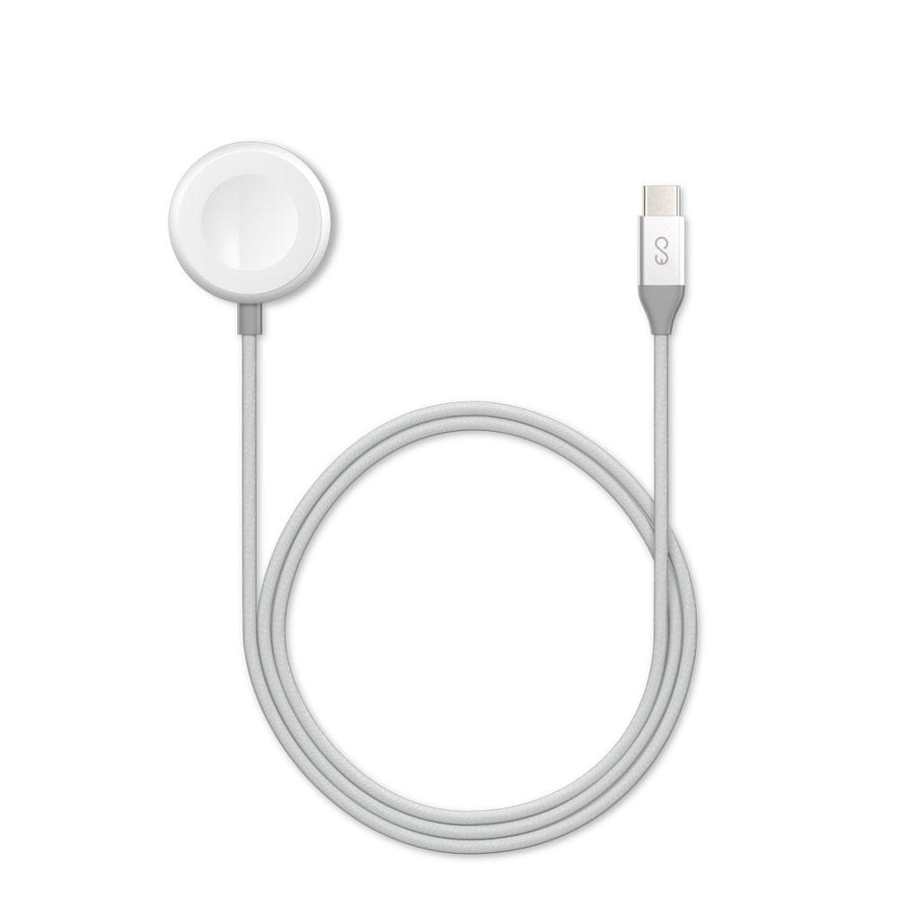 Levně EPICO Apple Watch Charging Cable USB-C 1,2 m 9915102100017, stříbrný