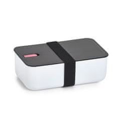 Zeller Lunchbox s přihrádkou, 19 x 12 x 6,5 cm, bílá + růžová vložka