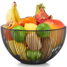 Zeller Koš na ovoce, drátěný koš na ovoce, dekorativní, černý, kovový