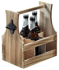 Kesper Dřevěná krabice s otvírákem na pivo, krabička na pivo