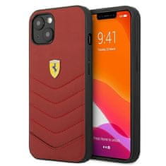 Ferrari FEHCP13MRQUR hard silikonové pouzdro iPhone 13 6.1" red Off Track Quilted