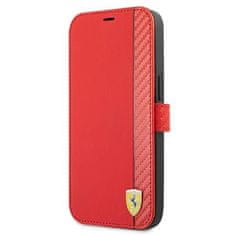 Ferrari FESAXFLBKP13LRE knížkové pouzdro iPhone 13 / 13 Pro 6.1" red On Track Carbon Stripe