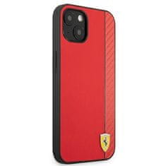 Ferrari FESAXHCP13SRE hard silikonové pouzdro iPhone 13 Mini 5.4" red On Track Carbon Stripe