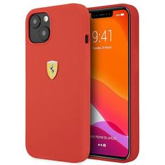 Ferrari FESSIHCP13SRE hard silikonové pouzdro iPhone 13 Mini 5.4" red Silicone