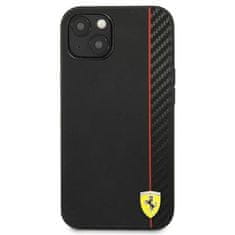Ferrari FESAXHCP13SBK hard silikonové pouzdro iPhone 13 Mini 5.4" black On Track Carbon Stripe
