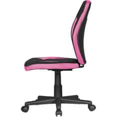 Bruxxi Dětská židle Jurek, syntetický kůže, černá/růžová