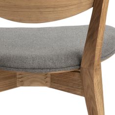 Design Scandinavia Jídelní židle Minsk (SET 2ks), tkanina, světle šedá