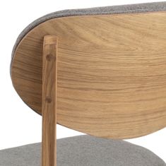Design Scandinavia Jídelní židle Minsk (SET 2ks), tkanina, světle šedá