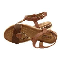 Hnědé dámské sandály 21SD14-3545 velikost 37
