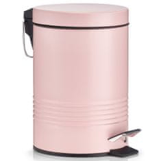 Zeller Odpadkový koš do koupelny, 3l, kovový, světle růžový