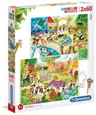 Clementoni Puzzle Zoo 2x60 dílků
