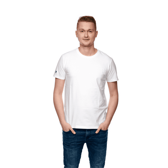 TOMÁŠ DRAGON Bílé Basic tričko pánské z BIO bavlny