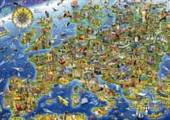 Educa Puzzle Šílená mapa Evropy 500 dílků
