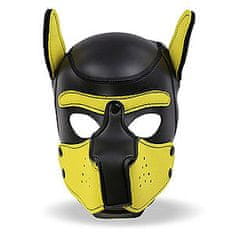 INTOYOU BDSM LINE INTOYOU Neoprene Dog Mask (Yellow / Black), fetish maska pes