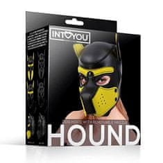 INTOYOU BDSM LINE INTOYOU Neoprene Dog Mask (Yellow / Black), fetish maska pes