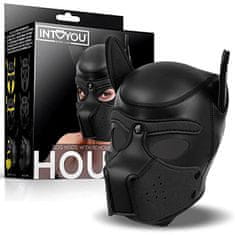 INTOYOU BDSM LINE INTOYOU Neoprene Dog Mask (Black), fetish maska pes