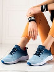 Amiatex Moderní dámské modré tenisky bez podpatku, odstíny modré, 37