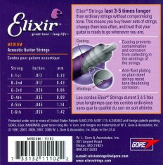 Elixir Elixir 11102 – Bronze 80/20 NANOWEB – Medium