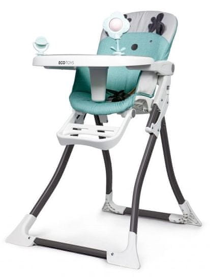 EcoToys Skládací jídelní židlička 2v1 zelená