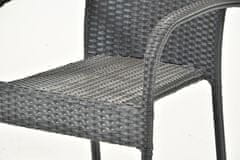 IWHOME Jídelní set REUS antracit + 4x židle MADRID antracit IWH-10150034