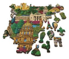 Trefl Wood Craft Origin puzzle Slavná místa Francie 1000 dílků