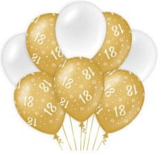 TWM balónky 18leté dívky latex zlatá / bílá