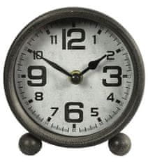 TWM Stolní hodiny Abott 6 x 13 x 13,5 cm ocel bílá/černá