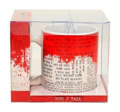 TWM The Shining hrnek: 11 cm červeno/bílý keramický psací stroj
