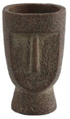 TWM Květináč Cara 15,5 x 10 cm hnědá keramika