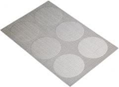 TWM podložka 30 x 45 cm PVC/polyester stříbrně šedá
