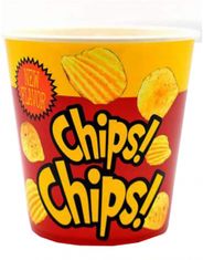 TWM servírovací mísa Chips! 18 x 18 cm polypropylen červená/žlutá