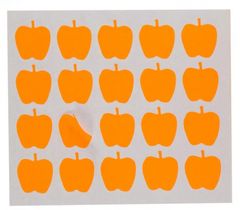 TWM etikety jablko 22 x 49 mm oranžový papír 100 ks