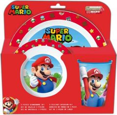 TWM Super Mario junior červenobílá 3dílná sada nádobí