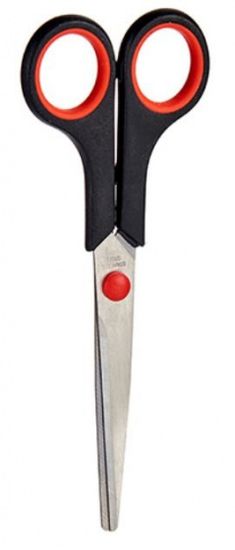 TWM nůžky 7,5 x 1 x 21,5 cm nerezová ocel černá/červená